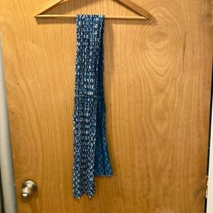 Delicate blue scarf with abstract print